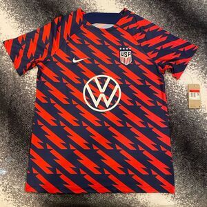 Nike Men's Red and Blue USA Soccer Training Jersey